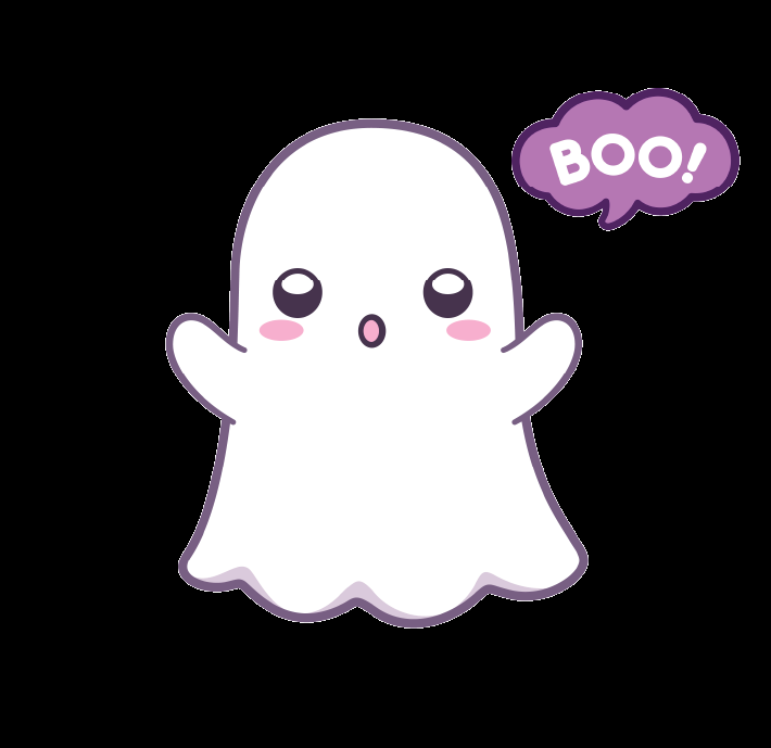 A ghost saying 'boo'!